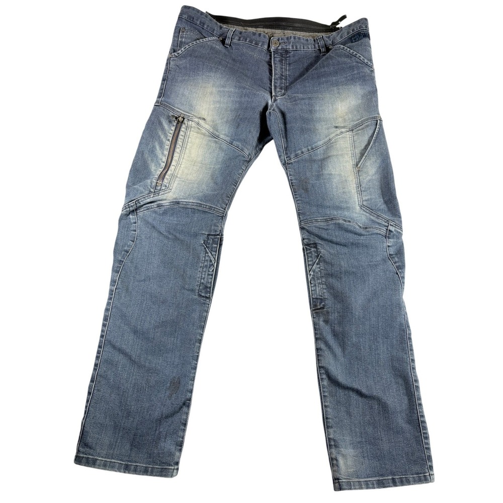 BMW Motorrad Riding Jeans Mens 42x34 Blue Denim Rugged Durable Workwear Outdoor
